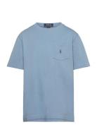 Cotton Jersey Pocket Tee Blue Ralph Lauren Kids