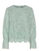 Yasperla Ls Lace Top S. Noos Green YAS