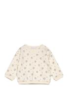 Printed Cotton Sweatshirt Cream Mango