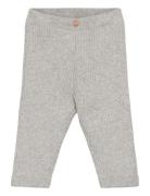 Cotton Ribbed Leggings Grey Mango