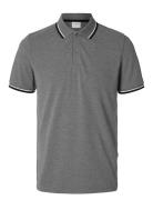 Slhslim-Atlas Sport Ss Polo Grey Selected Homme