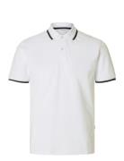 Slhslim-Atlas Sport Ss Polo White Selected Homme