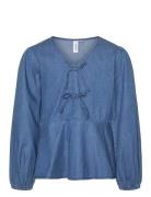 Vmdemi Ls Top Wvn Girl Blue Vero Moda Girl