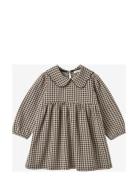 Ella Ls Dress Brown Fliink