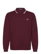 Ls Twin Tipped Fp Shirt Burgundy Fred Perry