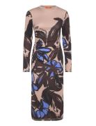 Gathered Long Sleeve Midi Dress, 22 Patterned STINE GOYA