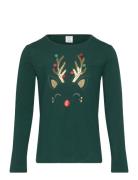 Top Ls Reindeer Face Green Lindex