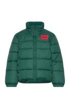 Puffer Jacket Green Hugo Kids