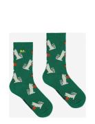 Hungry Squirrel All Over Long Socks Green Bobo Choses