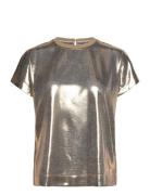 Mmnivola O-Neck Metallic Tee Gold MOS MOSH