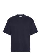 Great Boxy Heavyweight T-Shirt Navy Weekday