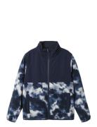 Nkmmeeko Fleece Jacket Aop Navy Name It