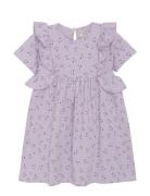 Dress Ss Crepe Purple Creamie