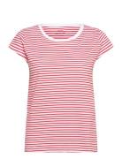 Organic Jersey Stripe Teasy Tee Fav Red Mads Nørgaard