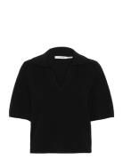 Gzalpha Ss Polo Pullover Black Gestuz