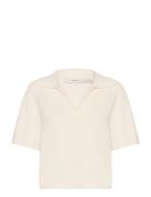 Gzalpha Ss Polo Pullover Cream Gestuz