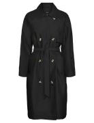 Vmdoreensoffy Long Trenchcoat Ent Black Vero Moda