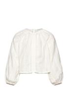 Cotton Blouse With Embroidered Details White Mango