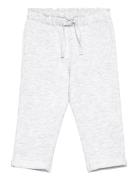 Elastic Waist Cotton Trousers Grey Mango