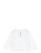 Long Sleeve Cotton T-Shirt White Mango
