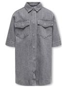 Kogsophie S/S Over Dnm Dress Azg Grey Kids Only