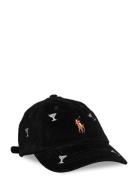 Embroidered Corduroy Ball Cap Black Polo Ralph Lauren