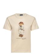 Polo Bear Logo Cotton Jersey Tee Beige Polo Ralph Lauren