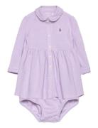 Oxford Mesh Dress & Bloomer Purple Ralph Lauren Baby