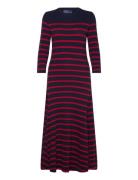 Striped Waffle-Knit Dress Navy Polo Ralph Lauren