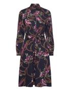 Print Crepe Shirtdress Black Lauren Ralph Lauren