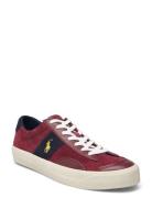 Sayer Leather-Suede Sneaker Burgundy Polo Ralph Lauren