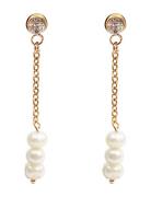 Mint Trio Pearl Dangle Ear Gold Pipol's Bazaar