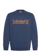 Embroidered Logo Crew Neck Sweats Navy Timberland