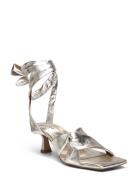 Dante6-Ziya Heeled Leather Sandals Silver Dante6