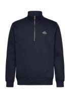 Standard Half Zip Logo Sweat Navy Mads Nørgaard