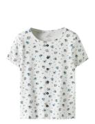 Nkfvemia Aop Ss Slim Top White Name It