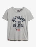 Ath Graphic Fitted Tee Grey Superdry