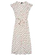 Vmpage S/L Long Wrap Dress Wvn Ga Patterned Vero Moda