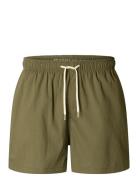 Slhcooper Seersucker Swimshorts W Green Selected Homme