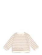 Striped Cotton-Blend Sweatshirt Brown Mango