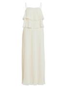 Vichiffan Singlet Pleat Dress - Noos/Dc White Vila