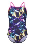 Girl's Arena Soap Bubbles Swimsuit Light Drop Back Patterned Arena