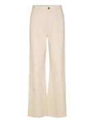 Msennie Wide Leg Jeans Cream Minus