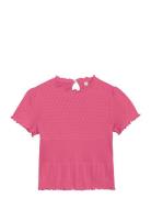 T-Shirt Ss Pointelle Pink En Fant