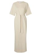 Slfessential Ss Pocket Ankle Dress Noos Cream Selected Femme