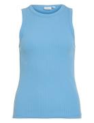Visola S/L Tank Top - Noos Blue Vila