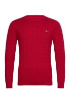 Cotton Cable C-Neck Red GANT