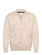 Classic Cotton V-Cardigan Cream GANT