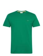 Contrast Logo Ss T-Shirt Green GANT