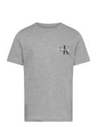 Chest Monologo Ss T-Shirt Grey Calvin Klein
